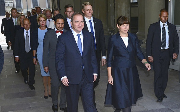 Löfven Cabinet in Stockholm Palace 2014.