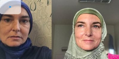 Sinead O’Connor beslöjad.