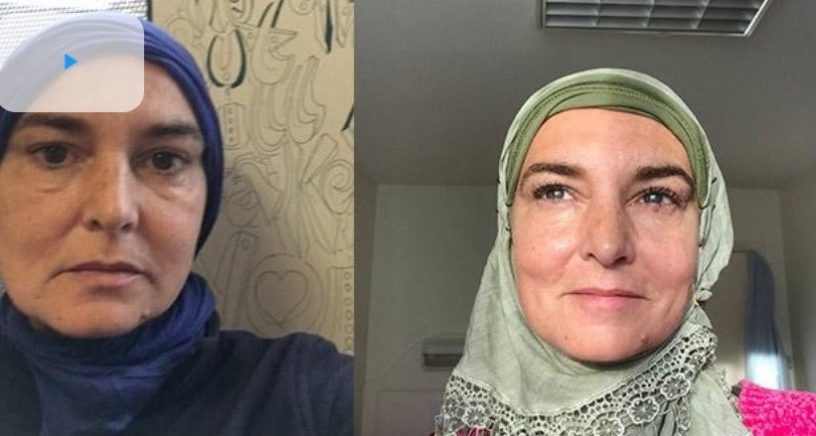 Sinead O’Connor beslöjad.